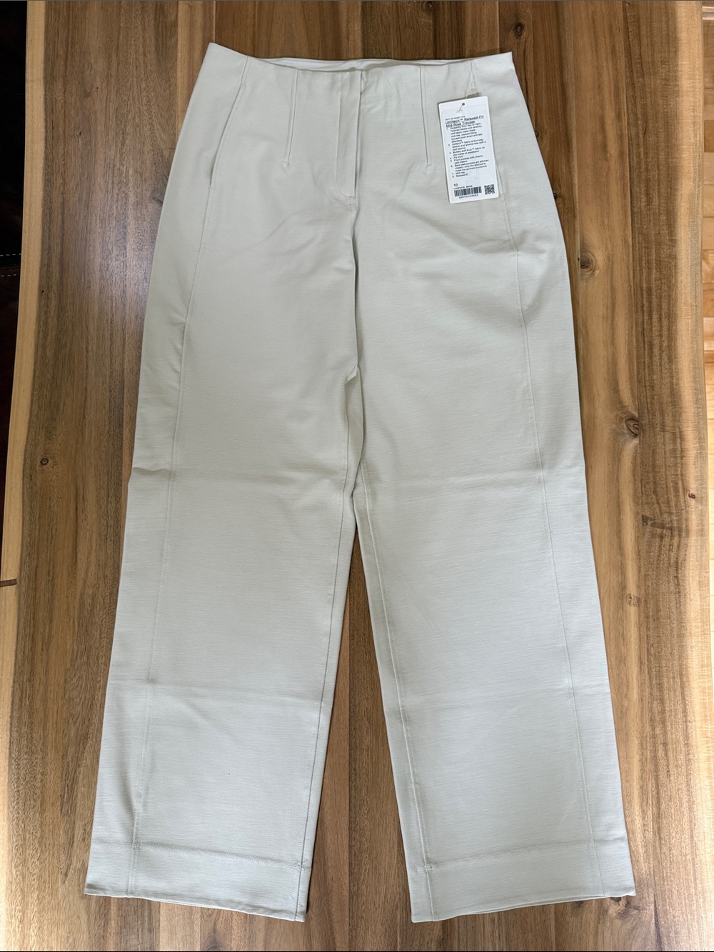 Lululemon Cream Straight-Leg Trousers